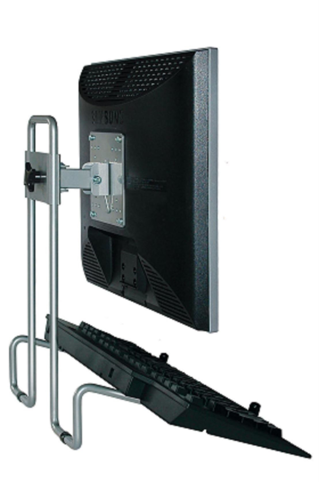 Image of R-Go Tools R-Go Steel Flex Monitor Stand, adjustable, silver