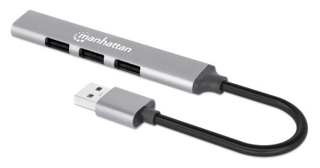 Image of Manhattan USB-A 4-Port Hub, 4x USB-A Ports (1x 5 Gbps USB 3.2 Gen1...