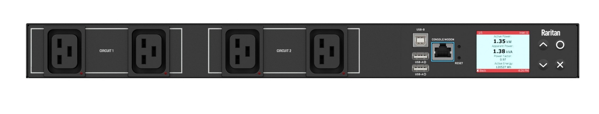 Raritan PX3-4092R power distribution unit (PDU) 4 AC outlet(s) 1U Blac