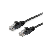 Equip Cat.6A U/UTP Patch Cable, 0.15m, Black