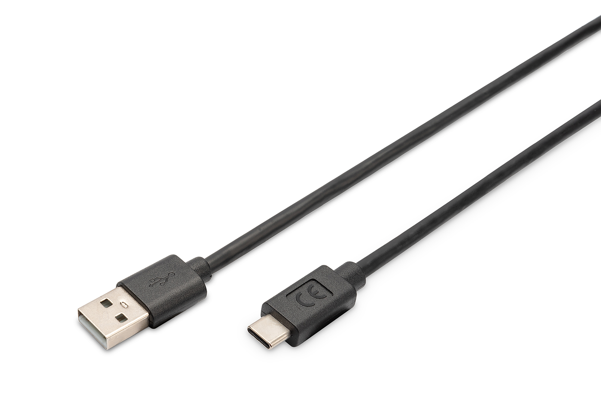 Photos - Cable (video, audio, USB) Digitus USB Type-C connection cable, Type A to C AK-300148-040-S 