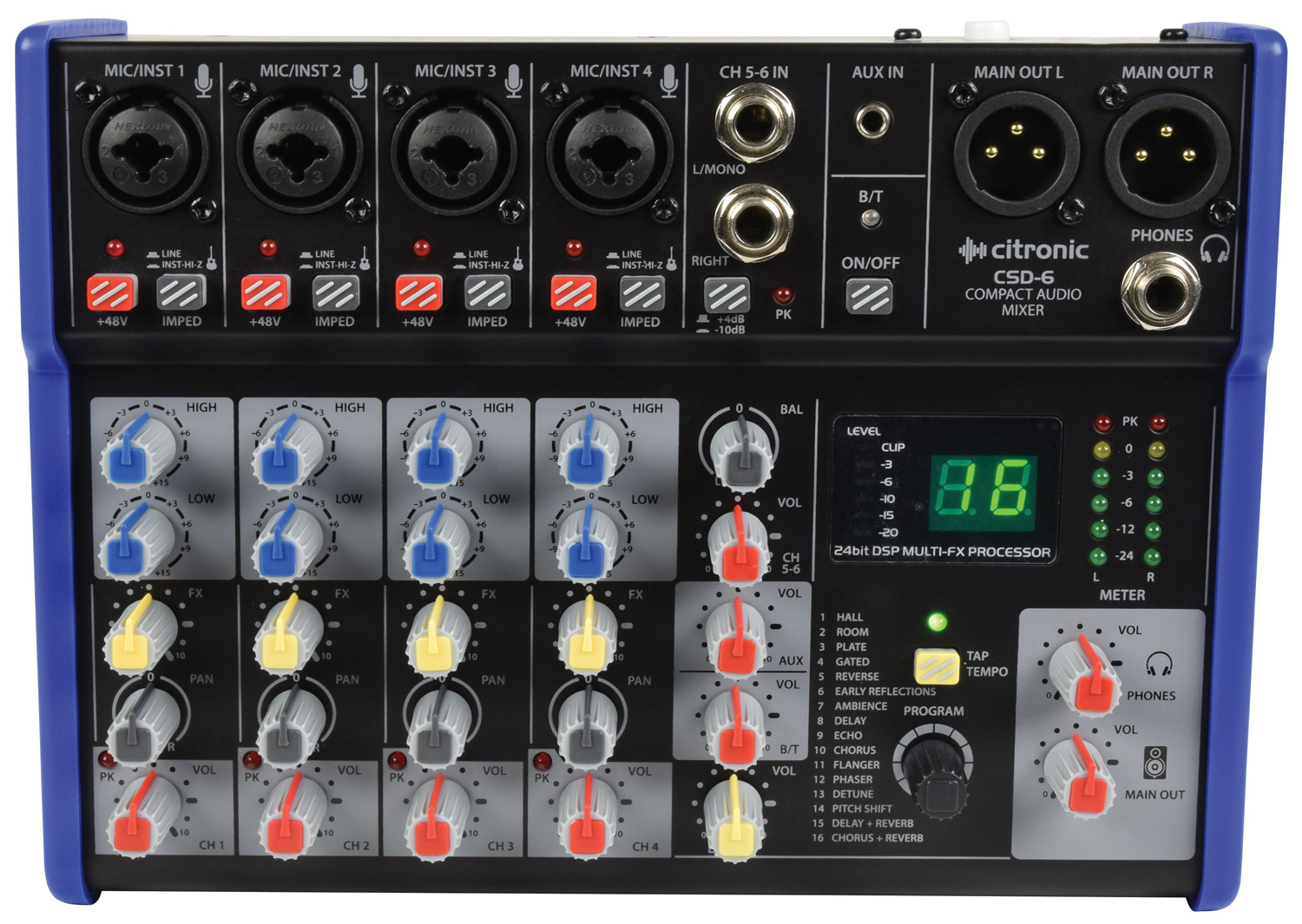 Citronic 170.876UK audio mixer 20 - 20000 Hz Black