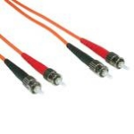 C2G 2m ST-ST 62.5/125 OM1 Duplex Multimode PVC Fibre Optic Cable (LSZH) - Orange