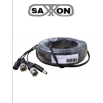 SAXXON WB0120C - Cable de 20 Metros Armado para Video y Energia/ Para Camaras Hasta 8 Megapixeles/ con Conectores BNC y de Energía/ Uso Interior/ Cable de -