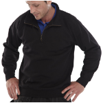 BEESWIFT Quarter Zip Sweatshirt Black L