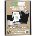 Eco Eco A5 50% Recycled 100 Pocket Presentation Display Book and Box - Single