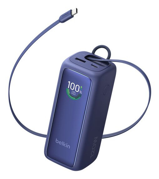 Belkin Power Bank 22K with Retractable Cable