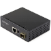 StarTech.com Industrial Fiber to Ethernet Media Converter - 10/100/1000 Mbps SFP to RJ45/Cat6 - Singlemode/Multimode Optical Fiber to Copper Gigabit Network - 12-56V DC - IP-30/ -40 to +75C