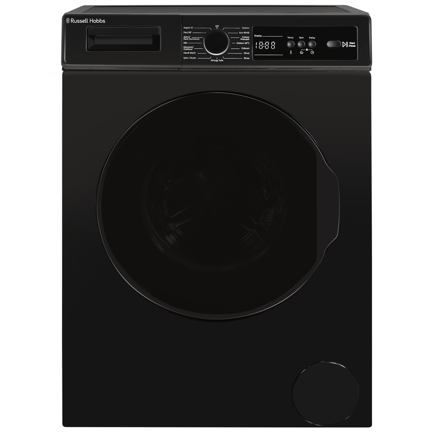 Russell Hobbs 11 Series 8kg 1400rpm Washing Machine - Black
