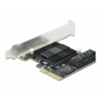 DeLOCK 5 port SATA PCI Express x4 Card - Low Profile Form Factor