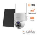 Nexxt Solutions Home Cámara NEXXT con panel solar para exterior NHC-OP20S/ Resolución 2K de 3MP / 100  inalámbrico/Luz LED/ activada por movimiento -