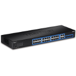 Trendnet TEG-284WS network switch Managed Gigabit Ethernet (10/100/1000) 1U Black