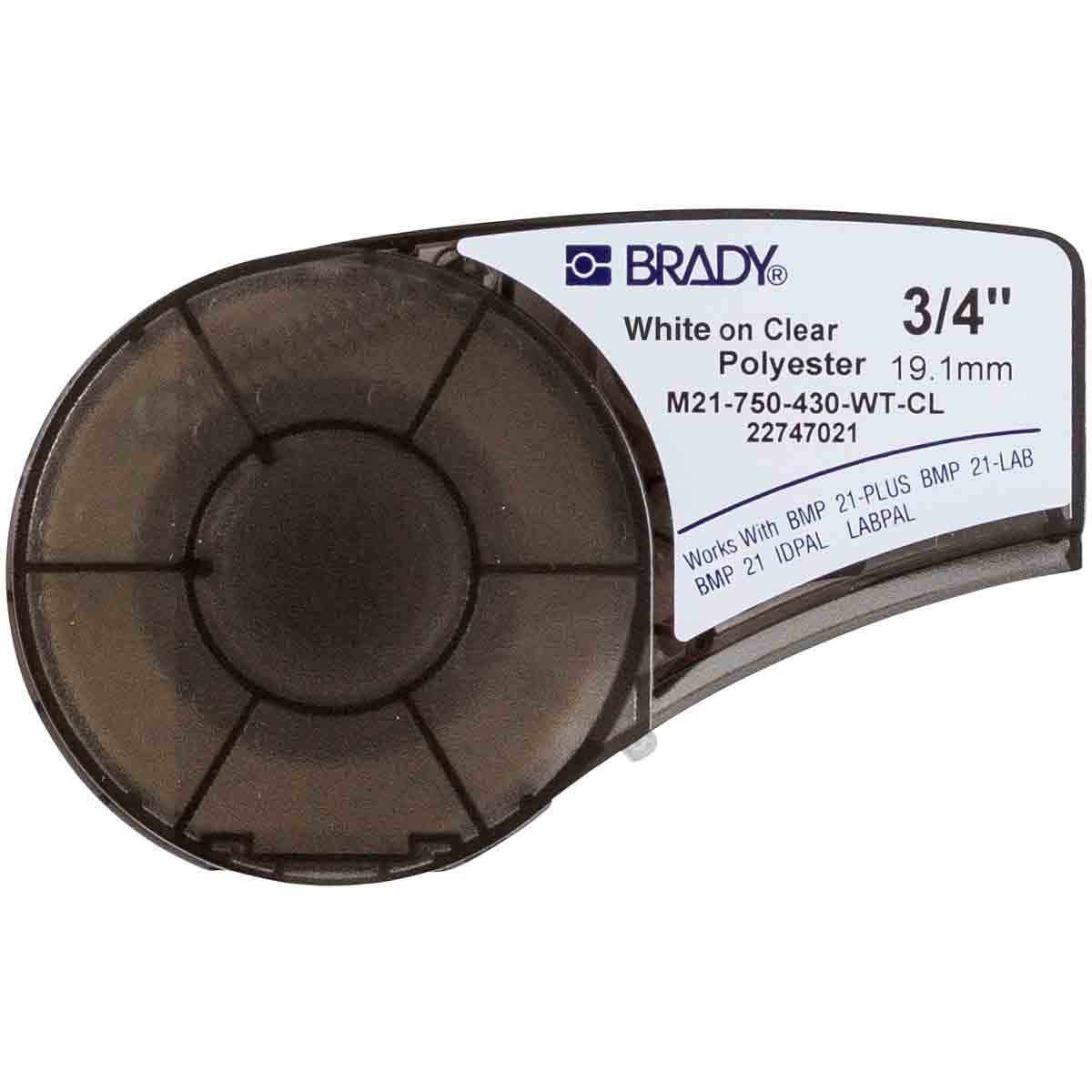 Brady M21-750-430-Wt-Cl Printer Label Transparent Self-Adhesive Printe
