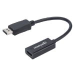 Manhattan DisplayPort 1.1 to HDMI Adapter Cable, 1080p@60Hz, Male to Female, Black, DP With Latch, Not Bi-Directional, Three Year Warranty, Polybag