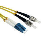 Cables Direct FB2S-LCST-100Y fibre optic cable 10 m 2x LC 2x ST Yellow