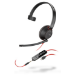 POLY Blackwire 5210 Headset Wired Head-band Calls/Music USB Type-C Black, Red