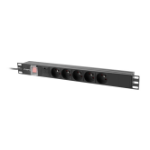 Lanberg PDU-05E-0200-IEC-BK power distribution unit (PDU) 5 AC outlet(s) 1U Black