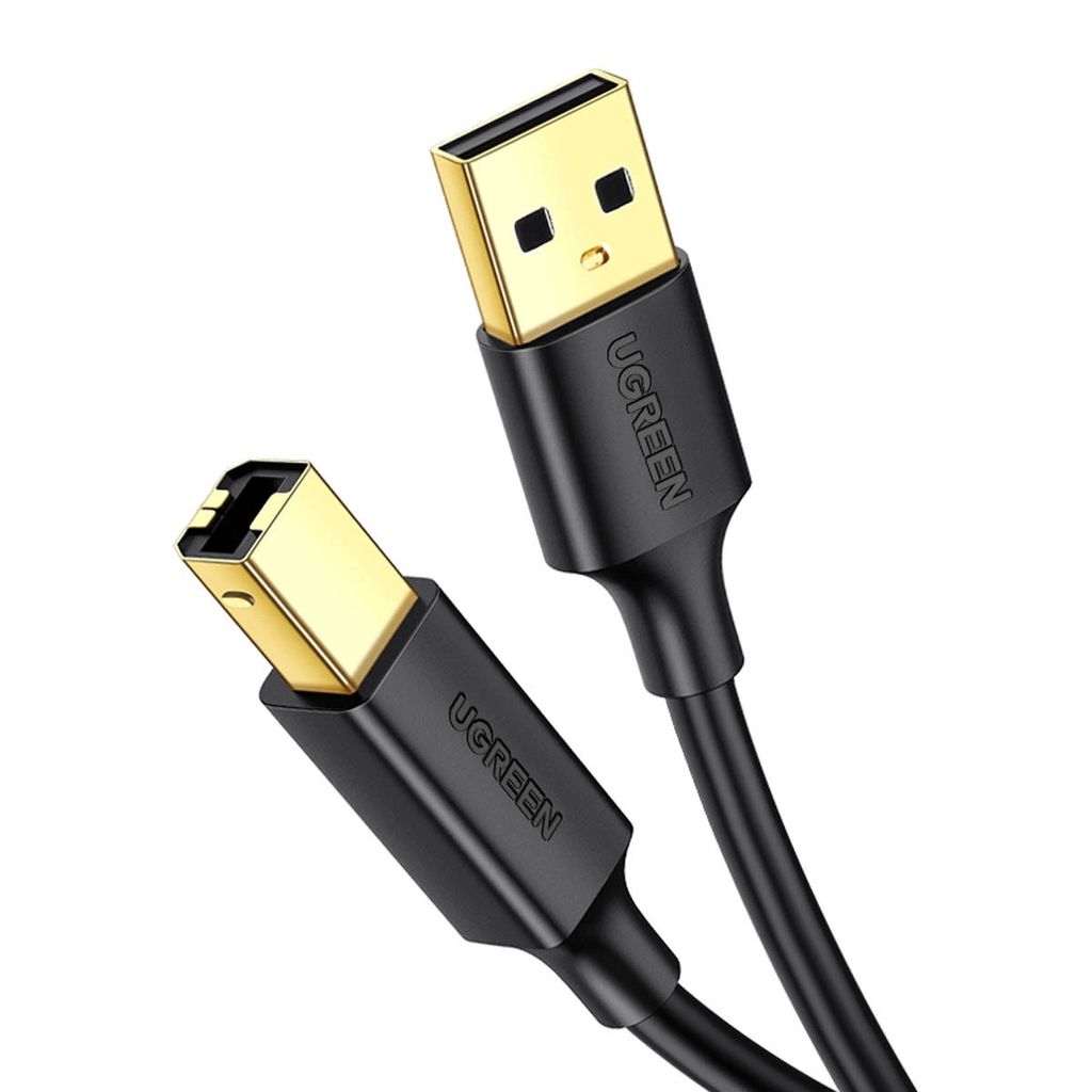 136181 UGREEN USB-A to USB-B printer cable, 480Mbps, 5m - Black