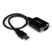 StarTech.com Cable 0,3m USB a Puerto Serie Serial RS232 DB9 con Retención del Puerto de Asignación COM