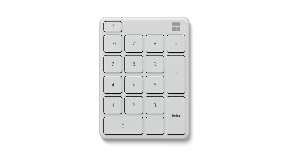 Microsoft Number Pad numeriskt tangentbord Universal Bluetooth Vit
