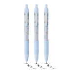 Zebra Z-GRIP Smooth Glam Black Ink Ballpoint Pens Blue Marble Pack of 3