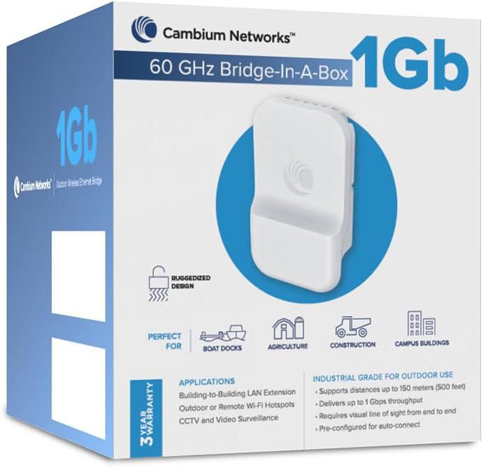 Cambium Networks 60GHz Bridge in a Box 1Gb
