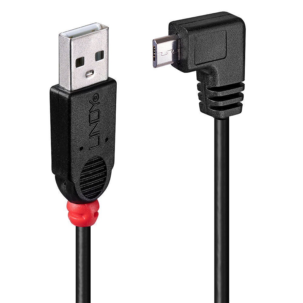 Image of Lindy USB2.0 A/Micro-B 90 Degree 2m
