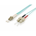 Equip LC/SC Fiber Optic Patch Cable, OM3, 1.0m