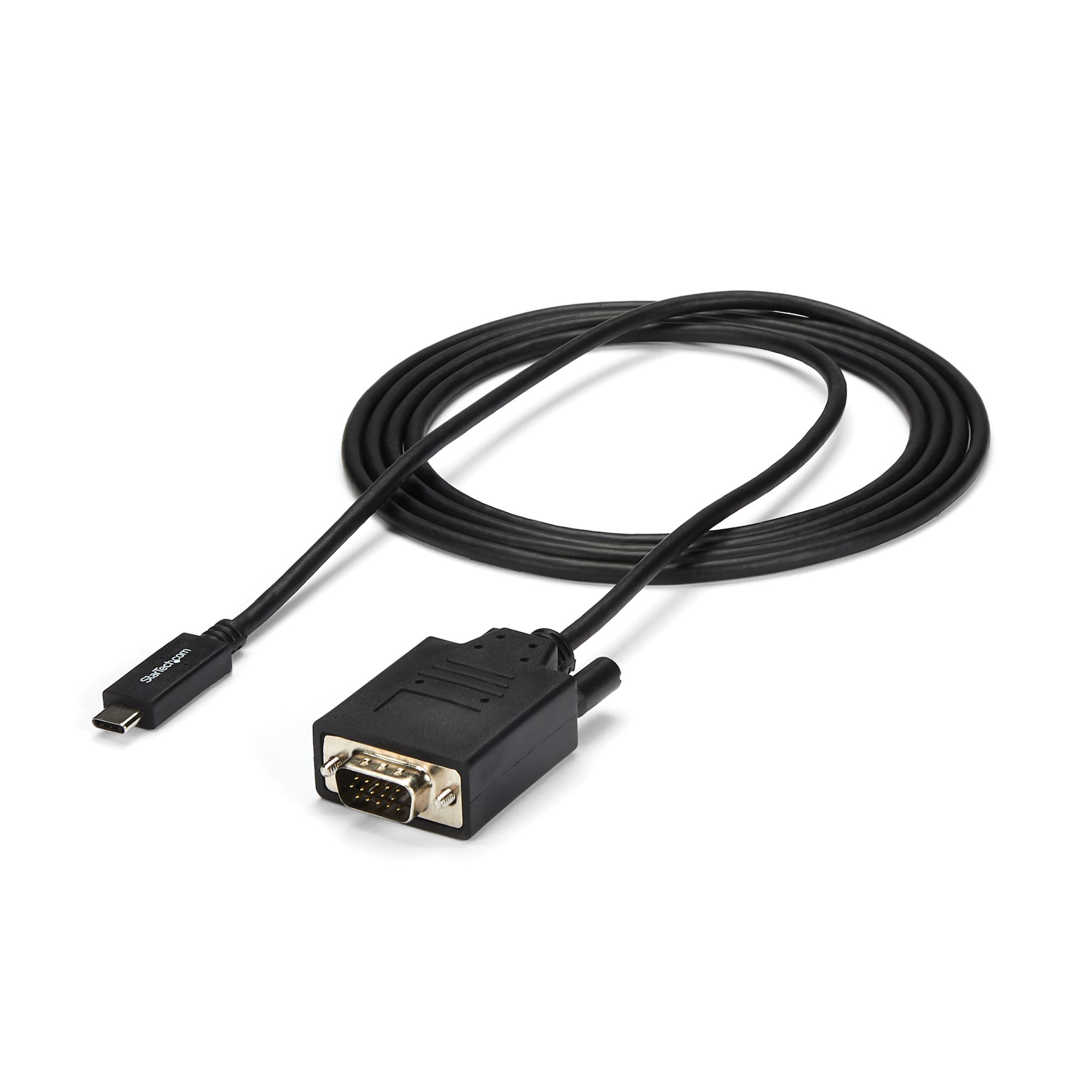 Image of StarTech.com 6ft/2m USB C to VGA Cable - 1920x1200/1080p USB Type...