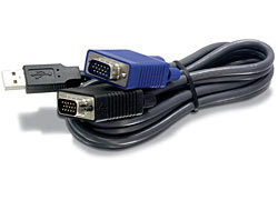 Image of Trendnet 1.8m USB/VGA KVM cable Black