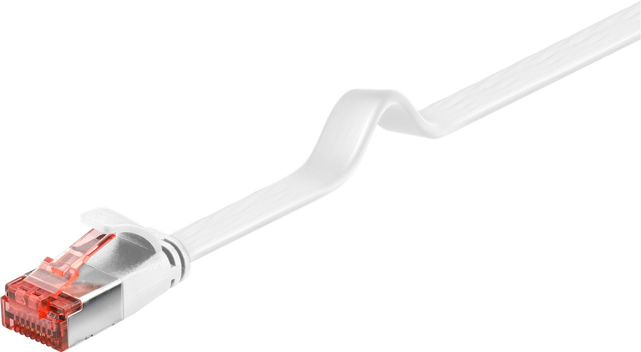 EU Product - Cat 6 Flach-Patchkabel U/FTP Weiss - Kupfermaterial - Cable - Network thumbnail