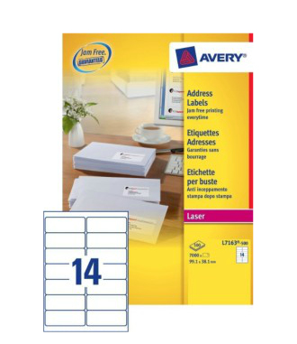 Photos - Other consumables Avery L7163-500 addressing label White Self-adhesive label