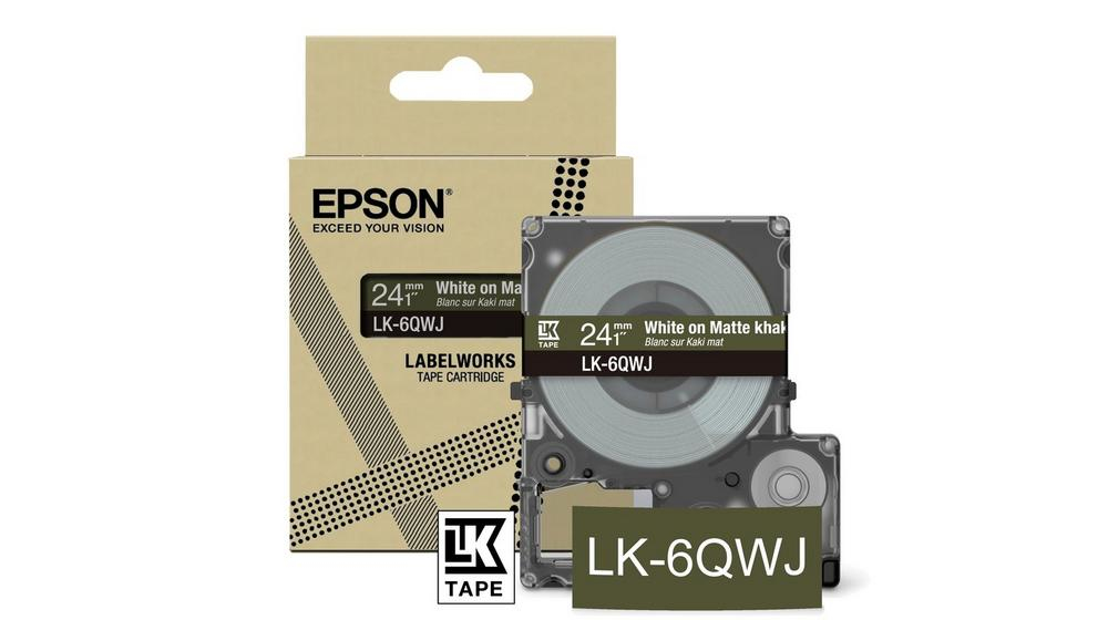 Photos - Office Paper Epson C53S672090/LK-6QWJ DirectLabel-etikettes white on brown Khaki 24 