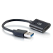 C2G Convertidor adaptador USB-C® hembra a USB-A macho SuperSpeed de 5 GB/s y 15 cm (6 in)