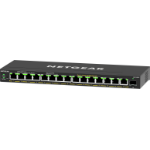 NETGEAR 16-Port High-Power PoE+ Gigabit Ethernet Plus Switch (231W) with 1 SFP port (GS316EPP) Géré Gigabit Ethernet (10/100/1000) Connexion Ethernet, supportant l'alimentation via ce port (PoE) Noir