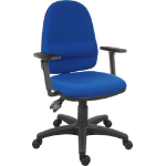 Teknik Ergo Twin High Back Fabric Operator Office Chair with Height Adjustable Arms Blue - 2900BLU/0280 DD