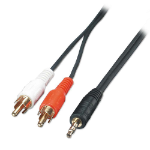 Lindy 35681 audio cable 2 m 3.5mm 2 x RCA Black, Red, White