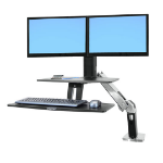 Ergotron WorkFit -A 61 cm (24") Zwart Bureau