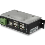 StarTech.com 4-Port USB 2.0 Hub - Metal Industrial USB-A Hub with ESD & 350W Surge Protection - Extended Operating Temp -40 to 185Â°F - Din Rail/Wall/Desk Mountable - USB Expander Hub