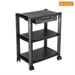 Brateck Height-Adjustable Smart Cart XL with Three-Shelves and Drawer 13''-32''