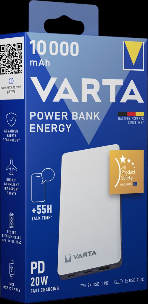EU Product - Energy Powerbank 10000mAh, 2x USB, 1x USB-C thumbnail