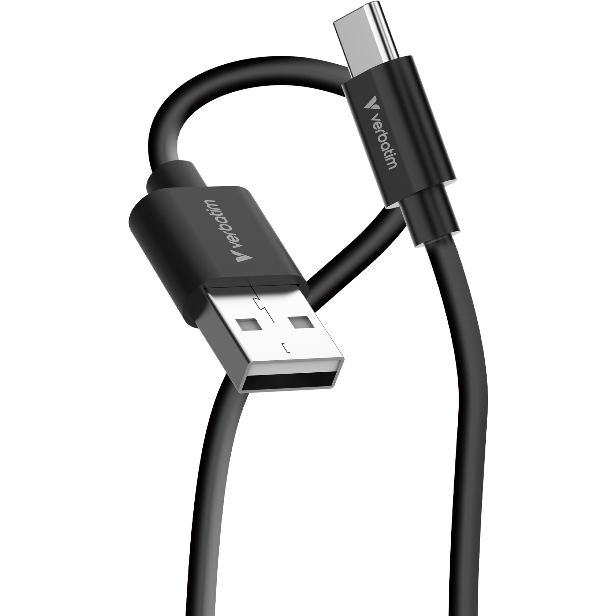 Sync & Charge Cable USB-A to USB-C 18W 100cm - 2 PK BLK&WHI thumbnail