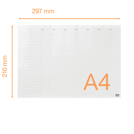 Nobo A4 Transparent Acrylic Mini Whiteboard Weekly Desktop  1915614