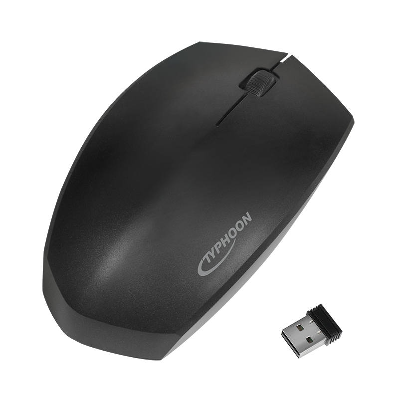 LogiLink Typhoon Mouse, BT 4.2 & Wireless 2.4 GHz dual mode, optical, black
