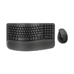 Logitech Wave Keys and Lift Combo keyboard Mouse included Universal Bluetooth QWERTY US English Graphite