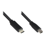 Alcasa 3310-CM030 USB cable USB 2.0 3 m USB C 5 x Micro-USB B Black