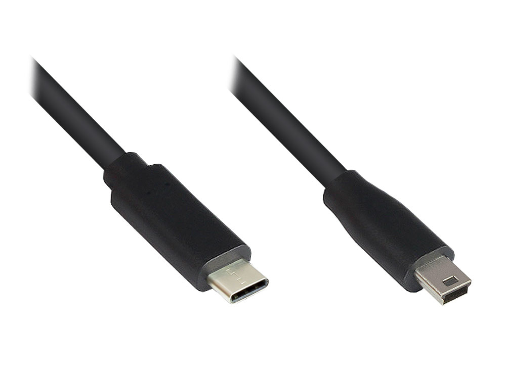 Alcasa 3310-CM003 USB cable USB 2.0 0.3 m USB C Mini-USB B Black