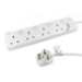 Microconnect RB-05-4GANGSWD power extension 5 m 4 AC outlet(s) Indoor White