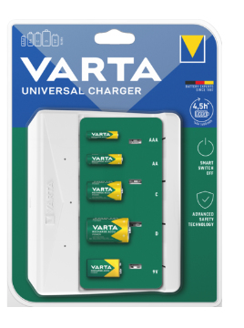 57658101401 VARTA Universal - 4,5 Std. Batterieladegert - (fr 4xAA/AAA/C/D, 1x9V)