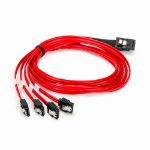 Rocstor Y10C873-RD SATA cable 19.7" (0.5 m) SATA 7-pin Black, Red